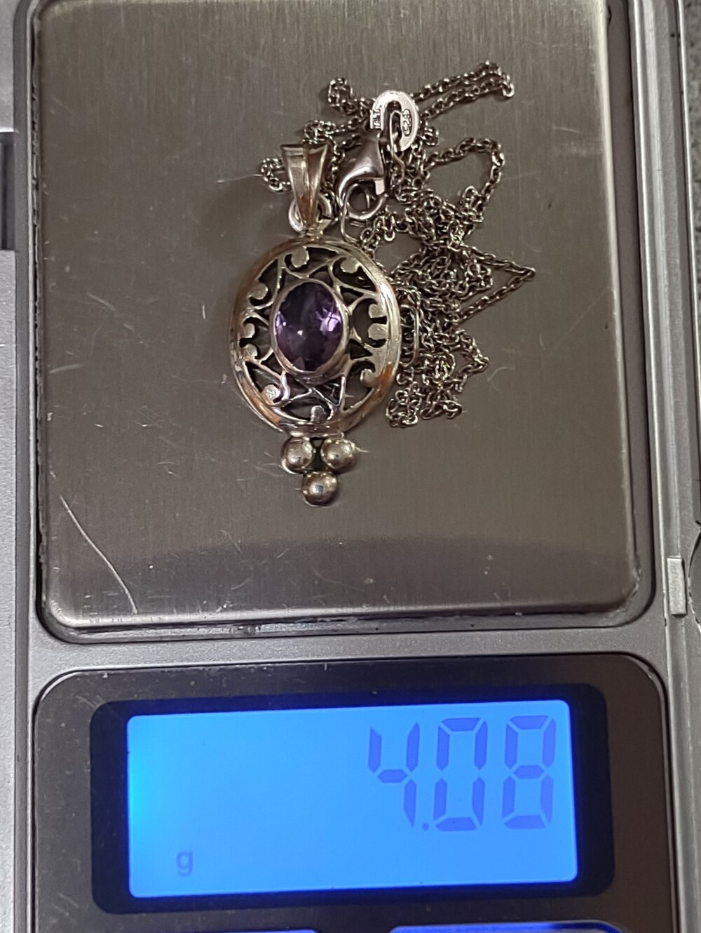 Amethyst Sterling Necklace - Picture 3 of 5